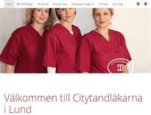 Tablet Screenshot of citytandlakarna.com